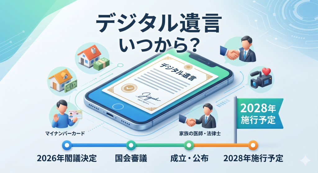 「デジタル遺言」はいつから？ 2028年施行予定の新制度スケジュールを解説